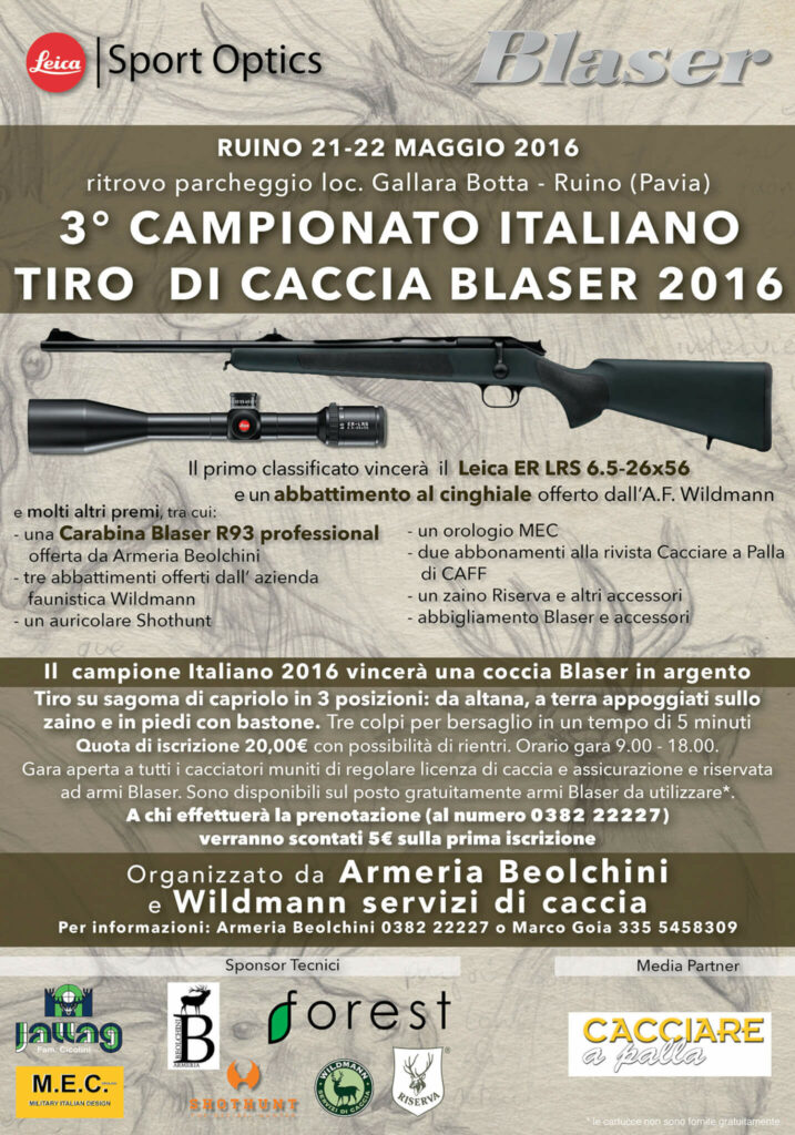 Fin dalla prima edizione, il partner ufficiale del Campionato Italiano di tiro di caccia Blaser è Leica