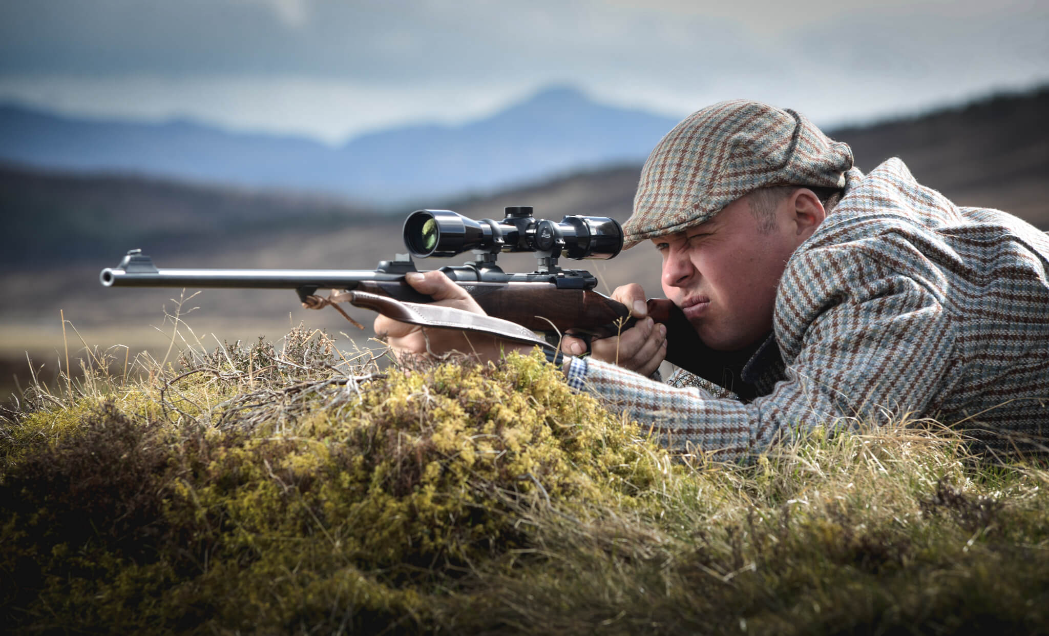 Il Leica Visus 3-12x50 sulla campagna pubblicitaria della nuovissima Rigby Highland Stalker