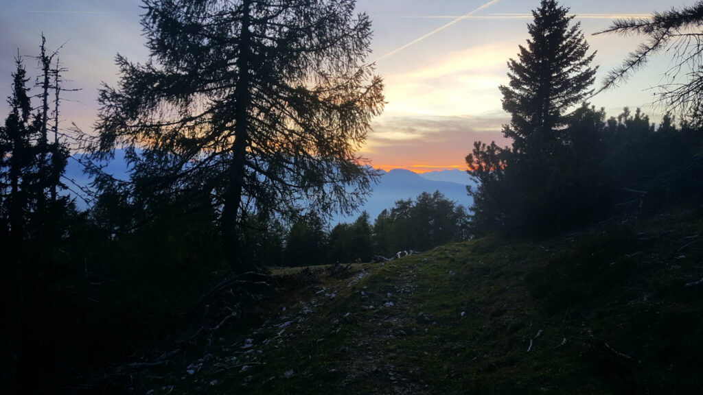 il tramonto ci lascia pochi minuti di caccia