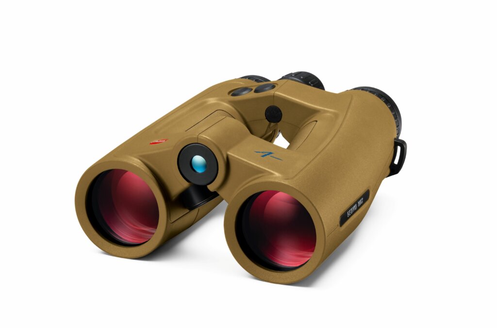 Leica Geovid MAX: pulsanti funzionali concavo e convesso sotto la messa a fuoco centrale