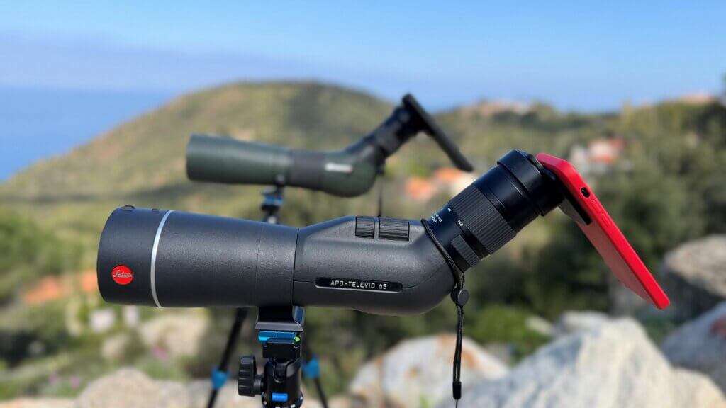 Ollin adapter available for Leica and Swarovski binoculars and spotting scopes in various diameters
