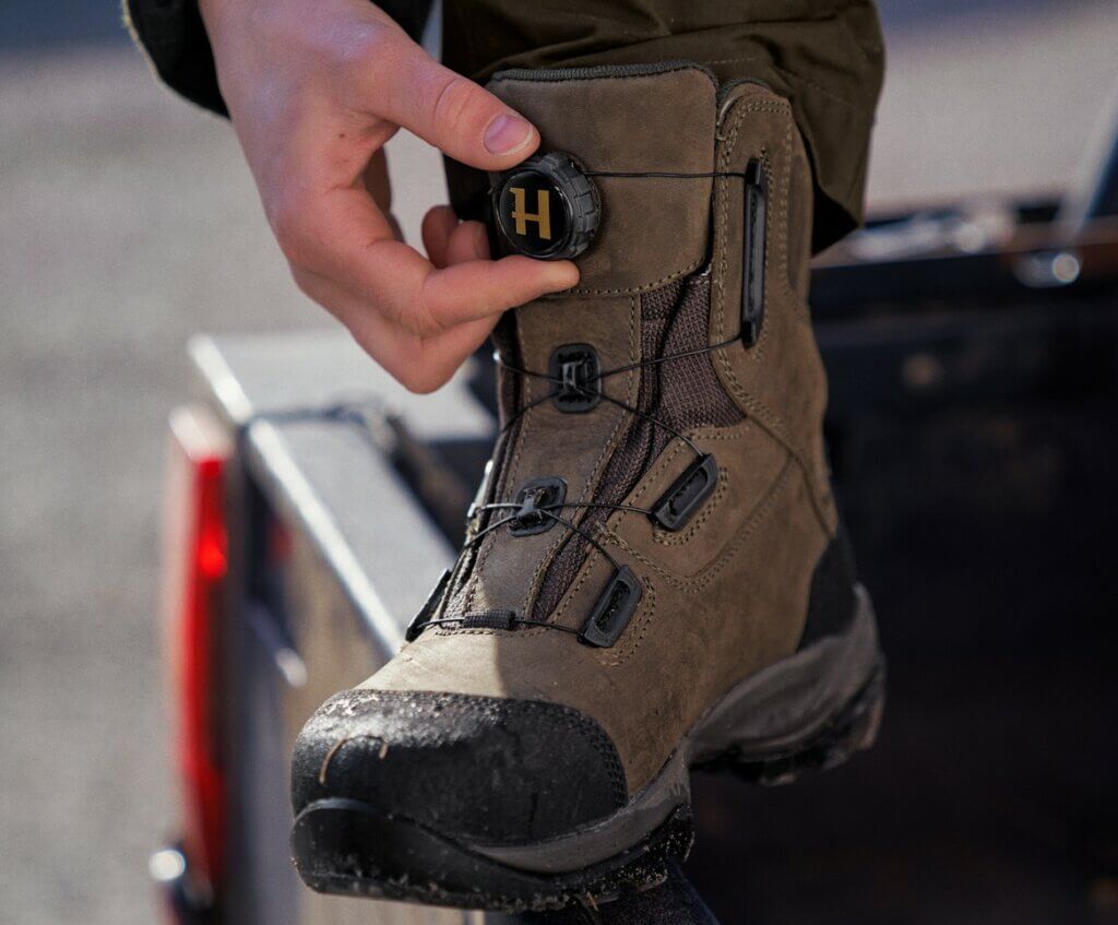 Härkila Reidmar 2.0 Mid GTX con il suo sistema di chiusura UTURN (BOA) rapido e comodissimo